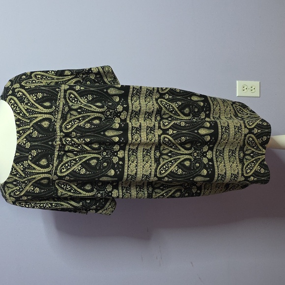 Source Unknown‎ Black and Gold Paisley Tunic - Picture 4 of 4